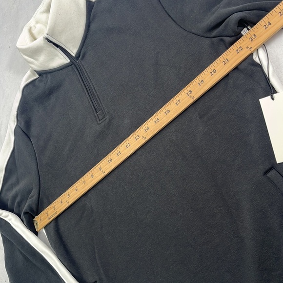 NEW Swet Tailor 1/4 Zip M, L, XXL Black White Stretch Microfleece Slalom Stripe - Picture 6 of 16